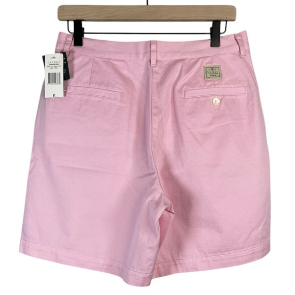NWT Lauren Ralph Lauren Women’s Lady Pink Chino High Waisted Shorts - Picture 5 of 5